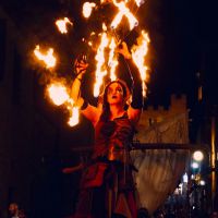 spettacolo diavoli itinerante, spettacolo di fuoco per feste medievali